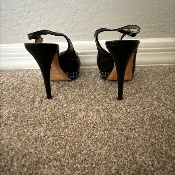 Jimmy Choo Black Embossed Python - Picture 4 of 10